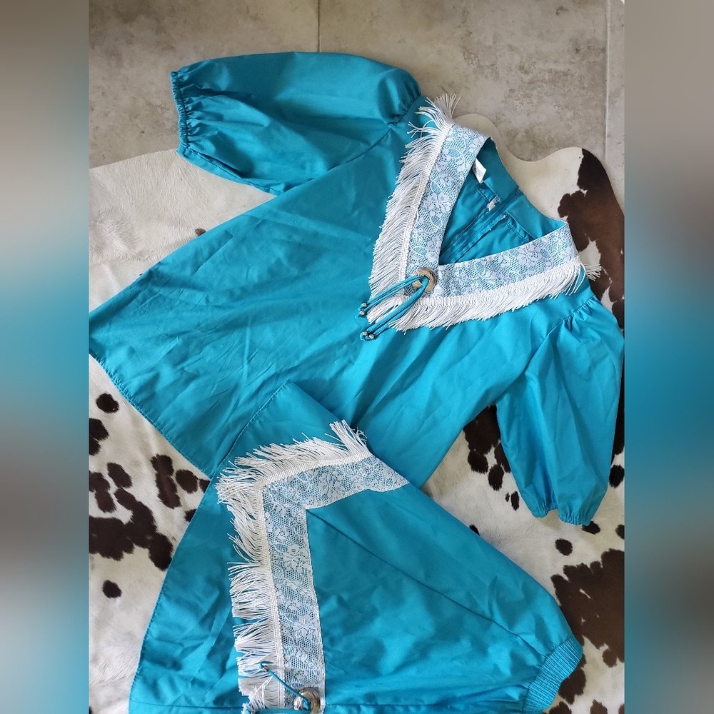 🤠 Vintage Malco Modes Western Wear square dancing skirt set size large - Picture 5 of 12